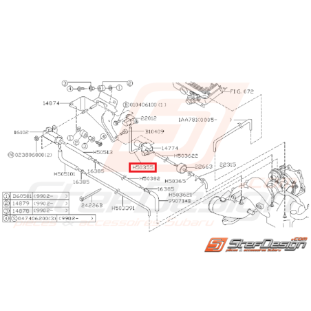 Durite de pression de capteur map GT 97-00