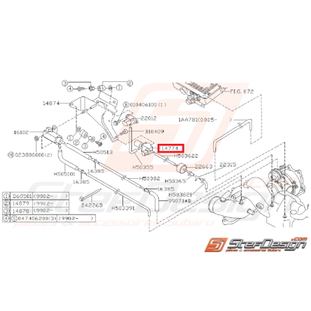 Capteur pression SUBARU IMPREZA GT 97-00