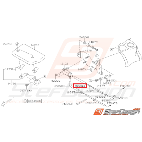 Durite supérieur solénoïde GT 97-00 WRX/STI 01-02