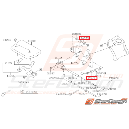 Manchon de fixation de solénoïde SUBARU GT 99-00 WRX/STI 01-02