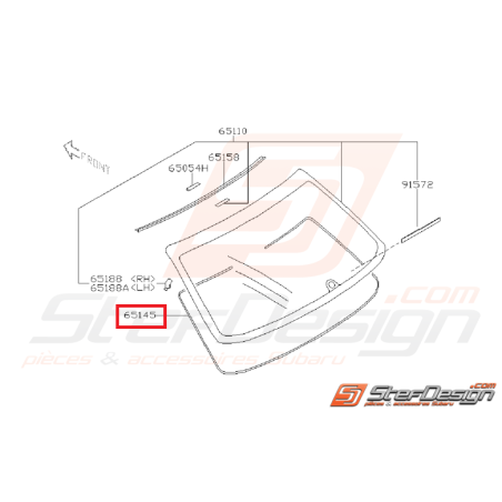 Joint d'étanchéité pare-brise arrière subaru WRX/STI 01-07