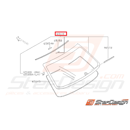 Lunette arrière origine SUBARU WRX/STI 01-04