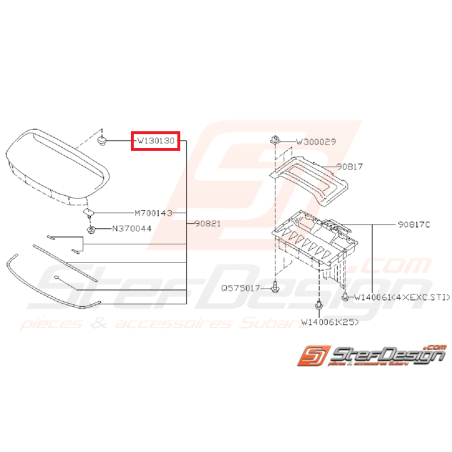 Clips prise d'air STI 2008-2010