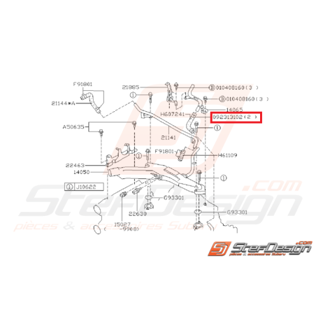 Attache tuyaux bouchon bypass SUBARU WRX/STI 01-05