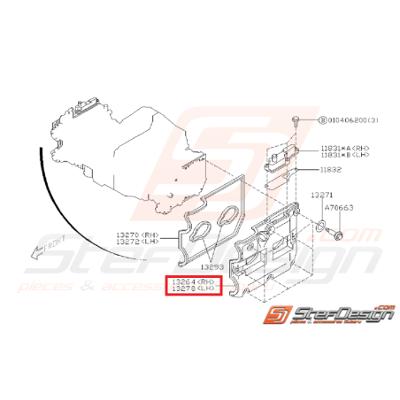 Couvres culasses subaru GT 99-00 WRX 01-05