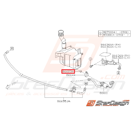 Joint pompe lave-phare STI/WRX 08-10