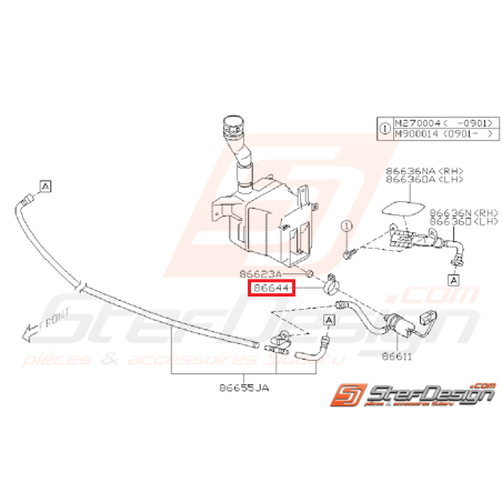 Support de pompe lave-phare STI/WRX 08-10