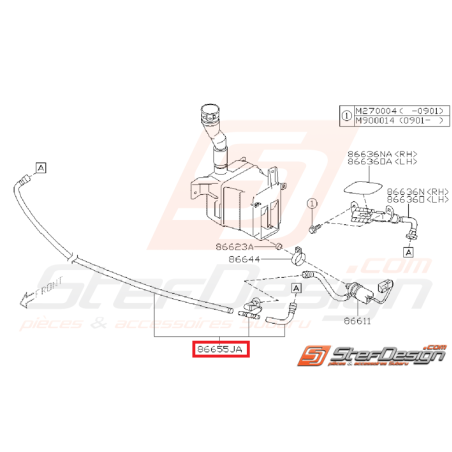 Tuyau lave-glace WRX/STI 08-10