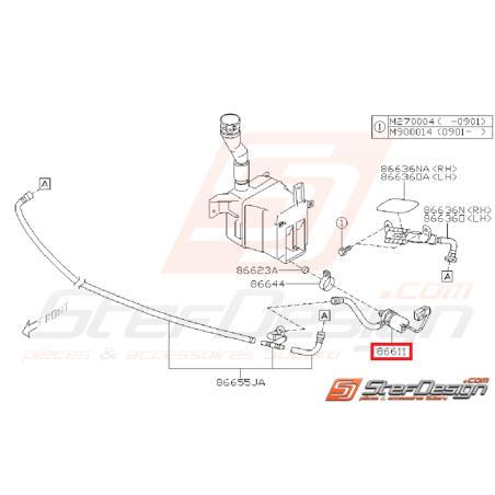 Moteur et pompe lave-phare WRX/STI 2008