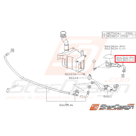 Gicleur lave-phare WRX/STI 08-10