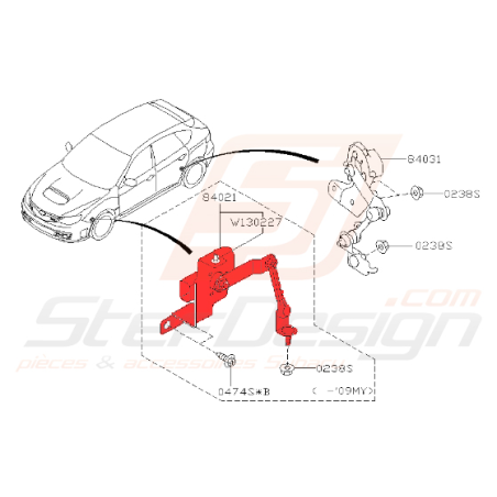 Capteur de hauteur de phare pour subaru impreza STI 2008