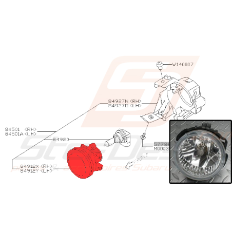 Antibrouillard avant pour subaru 