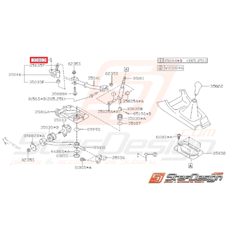 Goupille ressort levier de vitesse WRX/STI 01-07