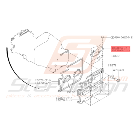 Couvercle de Séparateur d'Huile Origine Subaru GT 1999 - 2000