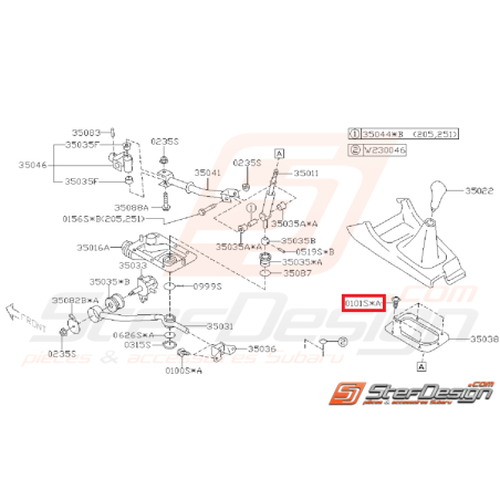 Vis soufflet levier de vitesse WRX/STI 01-07