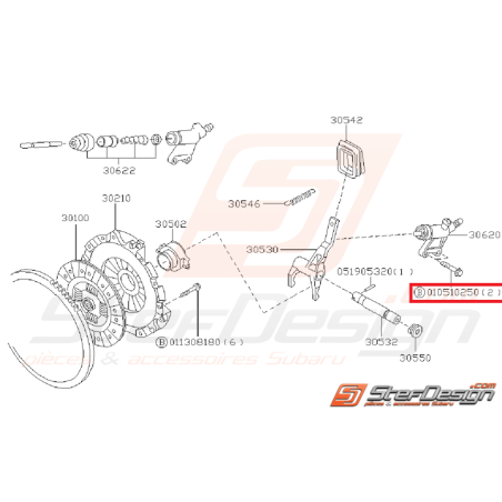 Vis Récupérateur d'Embrayage Origine Subaru GT 1994 - 1996