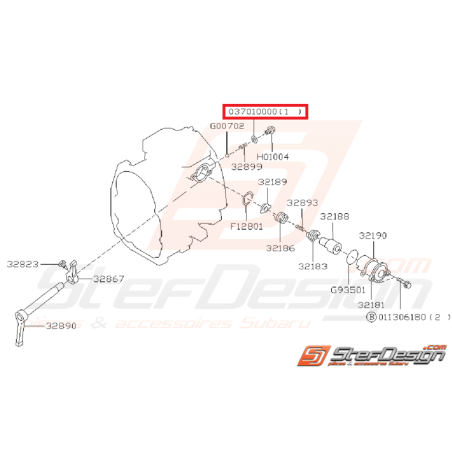 Joint Aluminium Systeme de Fourchette Origine Subaru GT 1993 - 1998