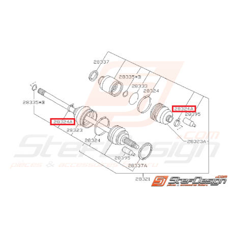 Collier Soufflet de Cardan Avant Origine Subaru GT 1993 - 1996