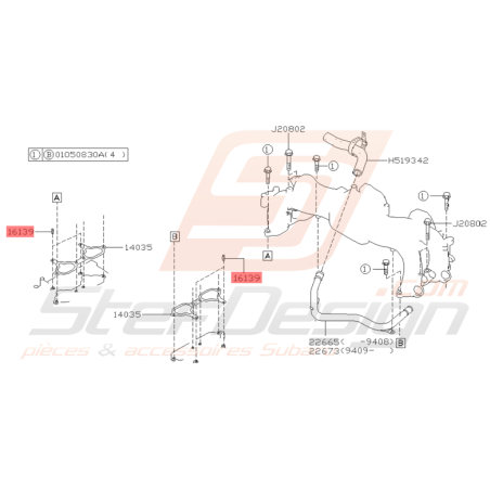 Collier de Collecteur d'Admission Origine Subaru GT 1994 - 1996