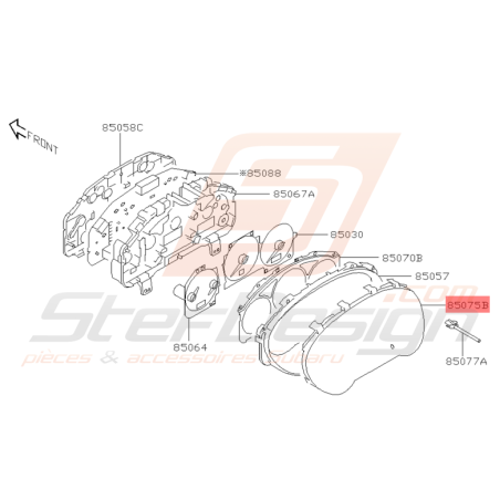 Vitre de Compteur Origine Subaru WRX 2005