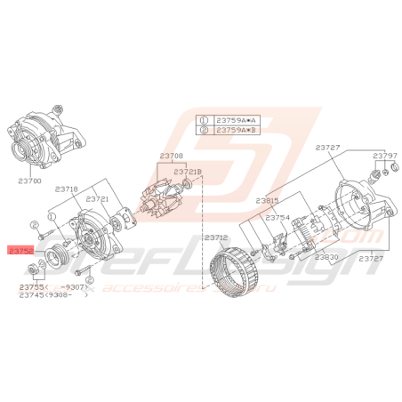 Poulie d'Alternateur Origine Subaru GT 1993 - 2000