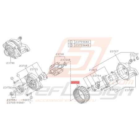 Stator d'Alternateur Origine Subaru Impreza GT 04/1995 - 2000