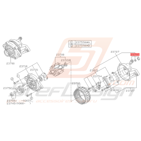 Manchon d'Alternateur Origine Subaru GT 1993 - 1998