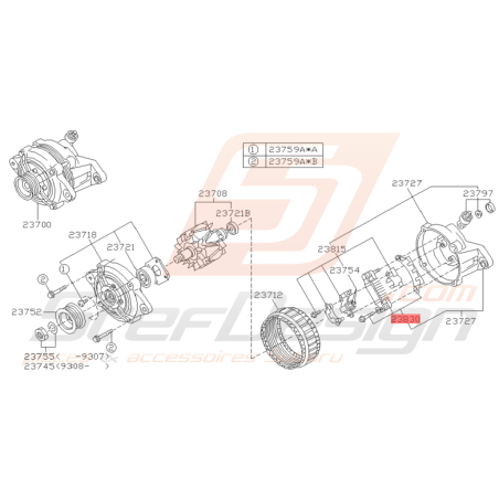 Diode d'alternateur Origine Subaru GT 1997 - 1998