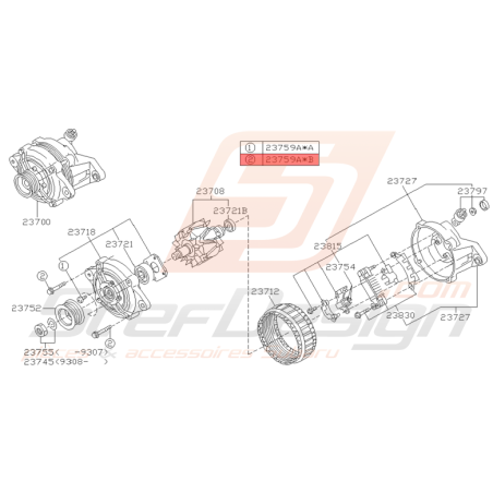 Vis origine Subaru