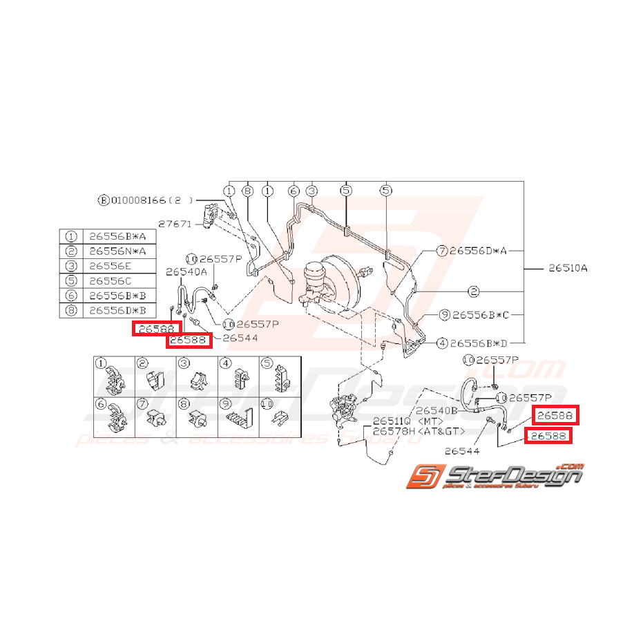 Joint cuivre flexible étrier frein Avant Arrière GT 93-00 WRX STI