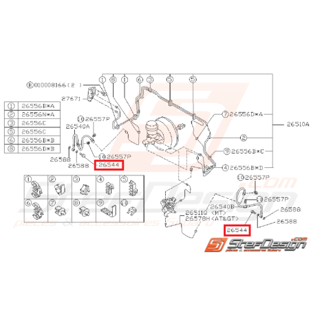 Vis banjo d'étrier de frein arrière origine SUBARU GT 93-00