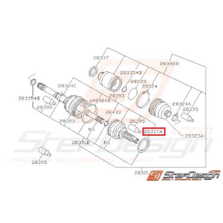 Entretoise Ensemble Essieu Avant Origine Subaru GT 1993 - 1996