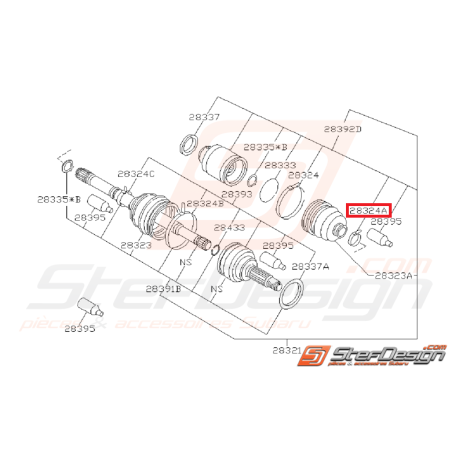 Collier Soufflet de Cardan Avant Origine Subaru GT 1993 - 1996