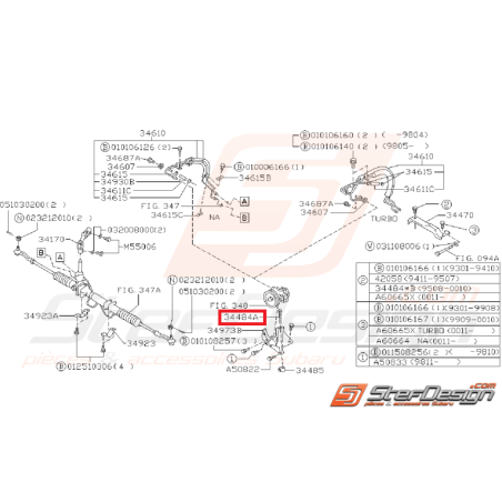 Vis de fixation d'alternateur  GT 95-00 WRX/STI 01-14