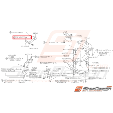 Écrou traverse de renfort pare-choc WRX/STI 01-05