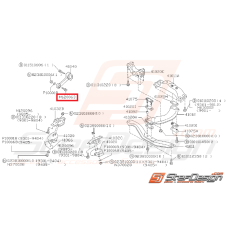 Vis de fixation d'os de boite SUBARU WRX/STI 01-07