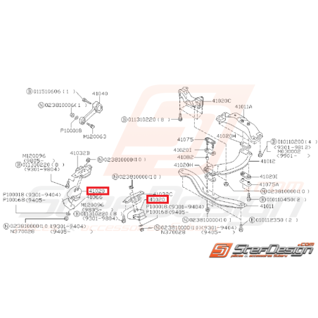 Support moteur pour SUBARU FORESTER 1997