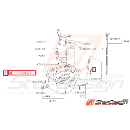 Vis de fixation de capteur map SUBARU GT 97-00