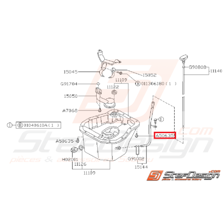 Vis + rondelle de fixation de tôle anti-déjaugeage SUBARU WRX/STI 01-07 et BRZ / TOYOTA GT 86