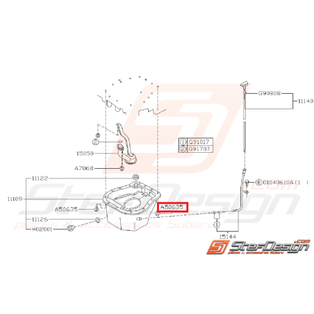 Vis + rondelle de fixation de tôle anti-déjaugeage SUBARU WRX/STI 01-07 et BRZ / TOYOTA GT 86