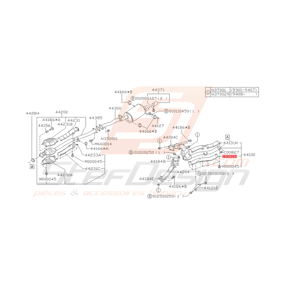 ② Couvercle moteur Subaru Impreza 2.0d Couvercle de moteur