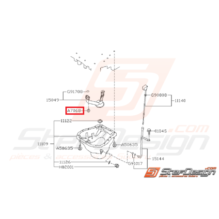 Vis de guide de courroie centrale GT 97-00 WRX/STI 01-07