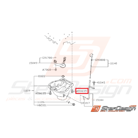 Vis + rondelle de fixation de tôle anti-déjaugeage SUBARU WRX/STI 01-07 et BRZ / TOYOTA GT 86