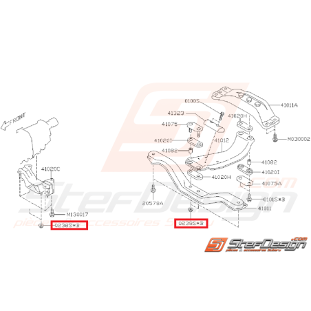 Écrou traverse de renfort pare-choc WRX/STI 01-05