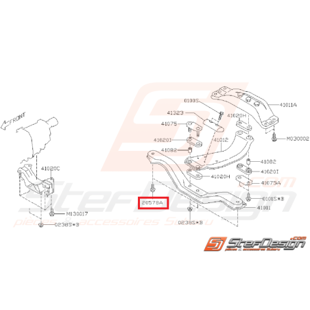 Vis de fixation de support de boite SUBARU WRX/STI 01-07