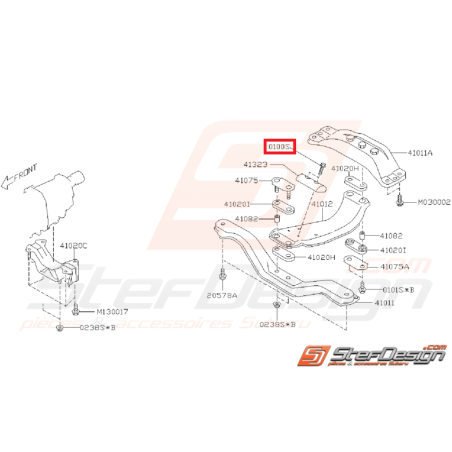 Vis de fixation de support de boite SUBARU WRX/STI 01-07