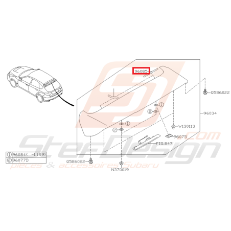 Joint de Becquet Origine Subaru GT 1993 - 2000