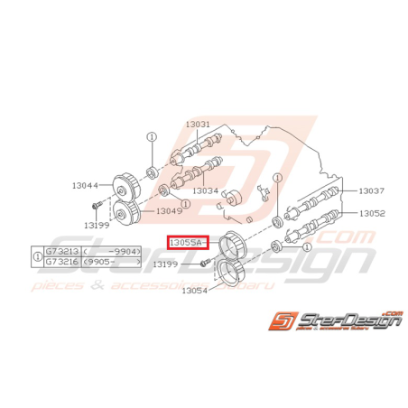 Poulie d'admission gauche origine subaru GT 99-00