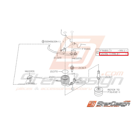 Collier de durite de modine WRX 2001 à 2005 et STI 2002 à 2007