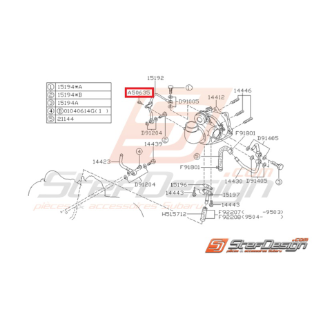 Vis + rondelle de fixation de tôle anti-déjaugeage SUBARU WRX/STI 01-07 et BRZ / TOYOTA GT 86